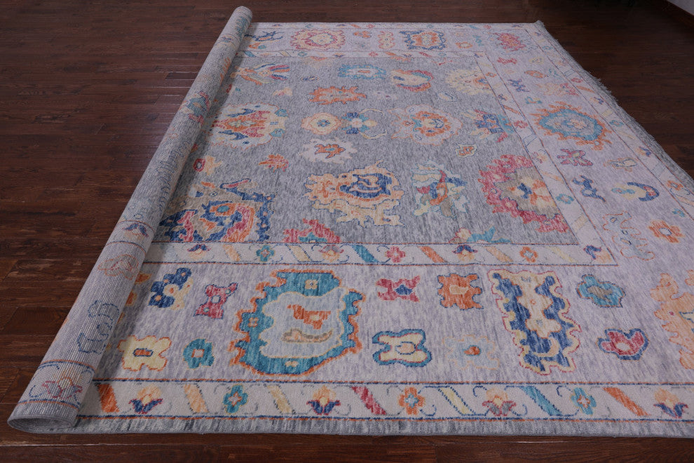 12' 3" X 14' 10" Turkish Oushak Hand-Knotted Wool Rug - Q16119