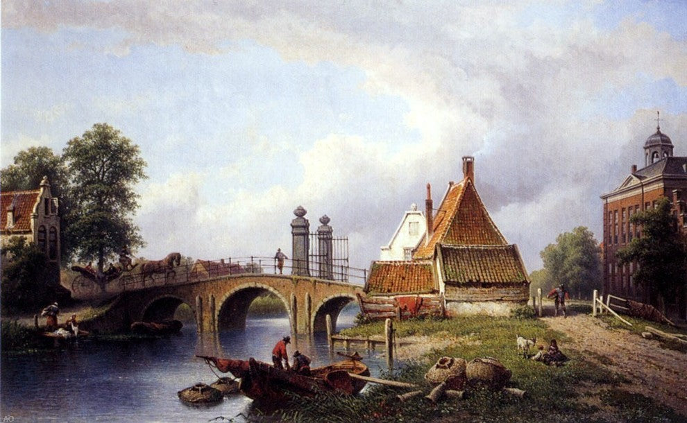 Eduard Alexander Hilverdink Het Rechthuys in Watergraafsmeer Wrapped Canvas