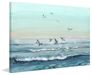 "Flying Birds" Painting Print on Wrapped Canvas, 60"x40"