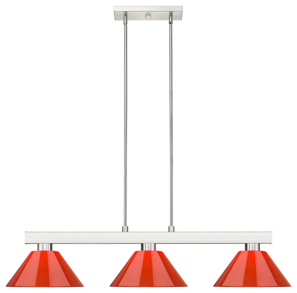 Zlite 152BN-PRD 3-Light Billiard Light, Red