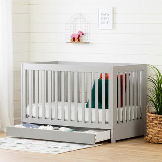 Cookie Crib with Drawer , Soft Gray