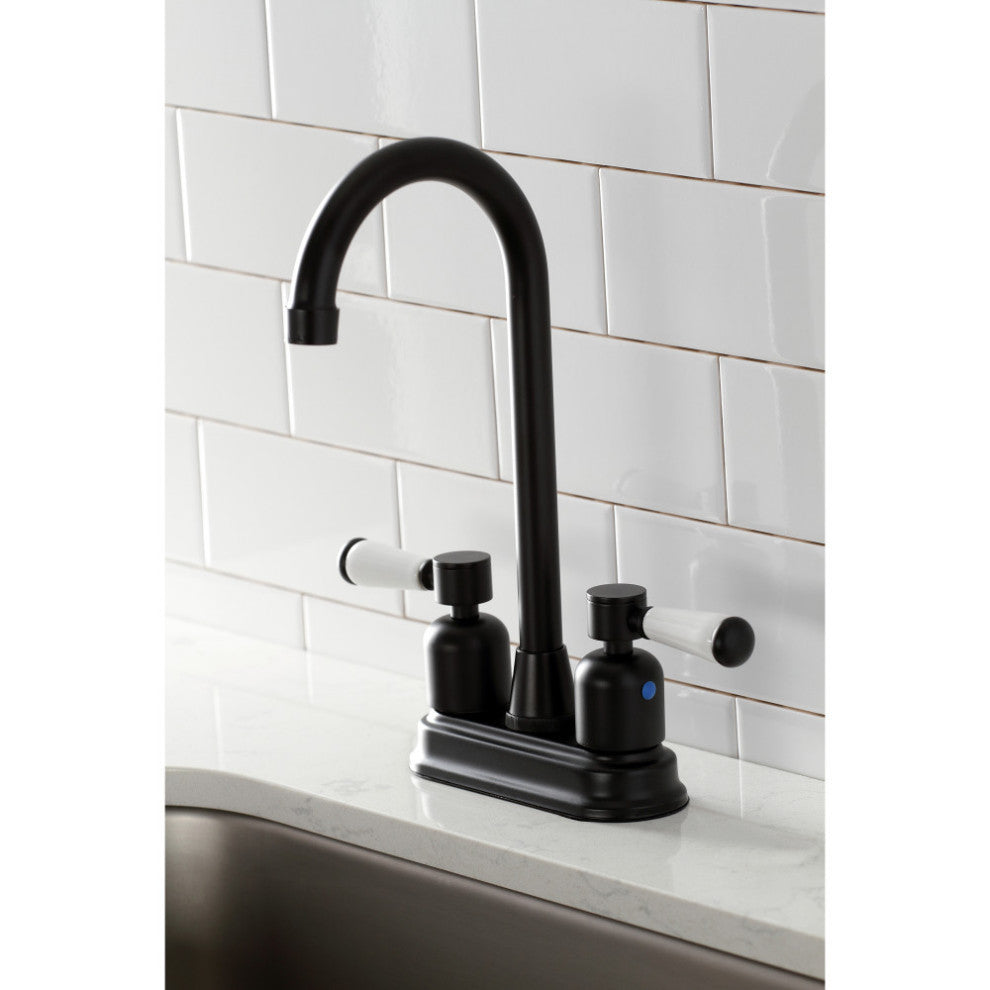 Kingston Brass KB8490DPL Paris Bar Faucet, Matte Black