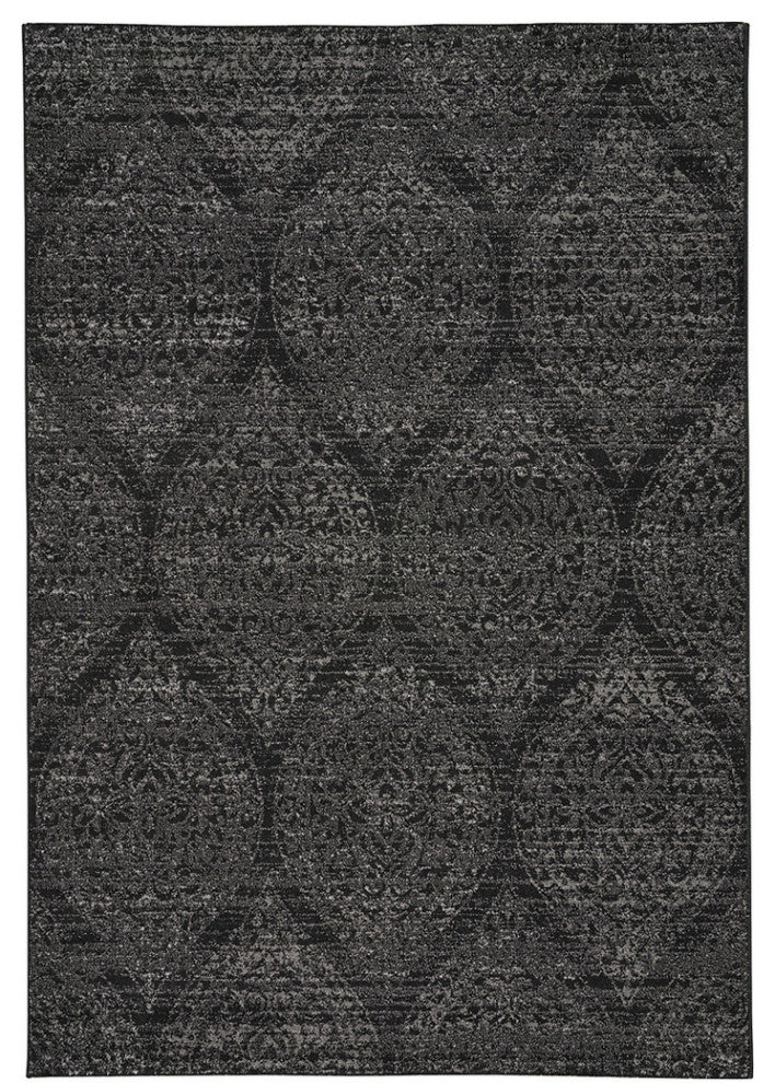 Capel Channel Ebony Ash 4742_360 Machine Woven Rugs - 5' 3" X 7' 6" Rectangle