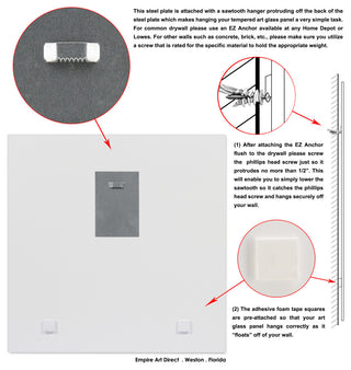 "Shimmering Snail Ii" Wall Art on Frameless Free Floating Tempered Glass Panel