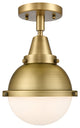 Innovations 447-1C-BB-HFS-61-BB Hampden 1 Light Flush Mount, Brushed Brass