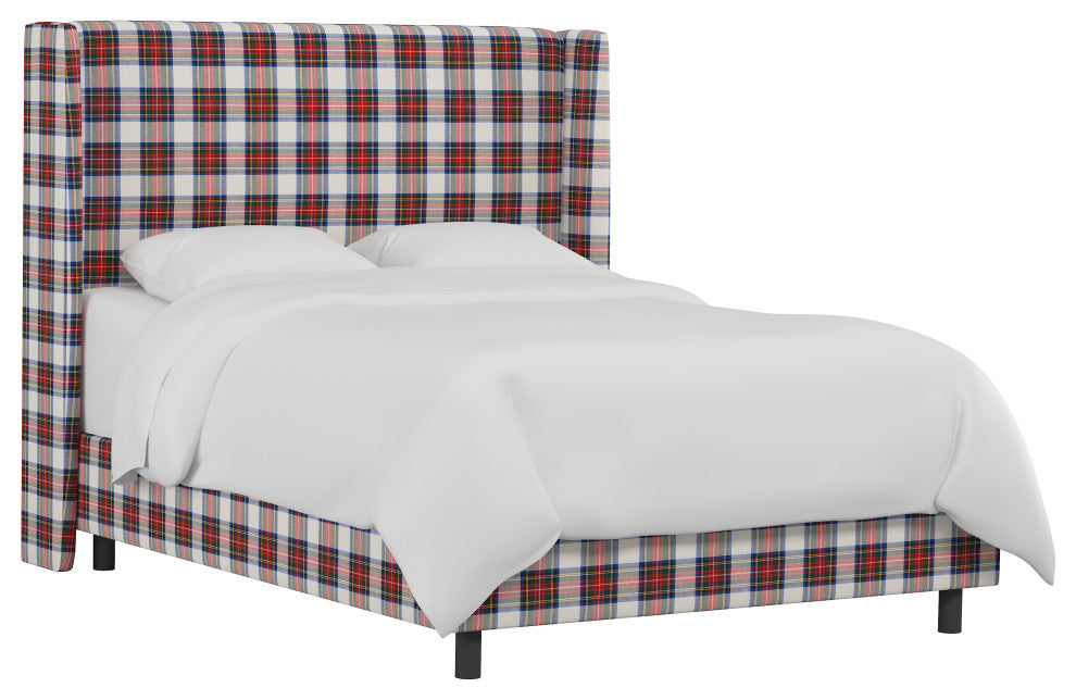 Maxwell California King Wingback Bed, Stewart Dress Multi