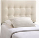 Emily Twin Upholstered Headboard, Ivory