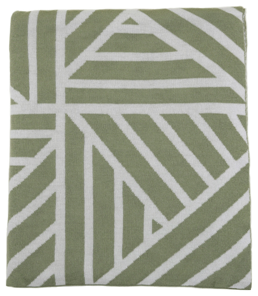 Maze Throw, Scenic Green/ Natural