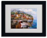 'At Sea' Matted Framed Canvas Art by Joval