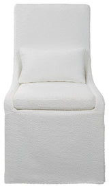 Uttermost Coley White Armless Chair