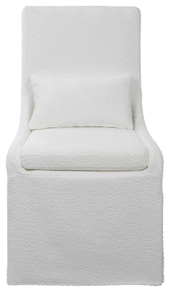 Uttermost Coley White Armless Chair