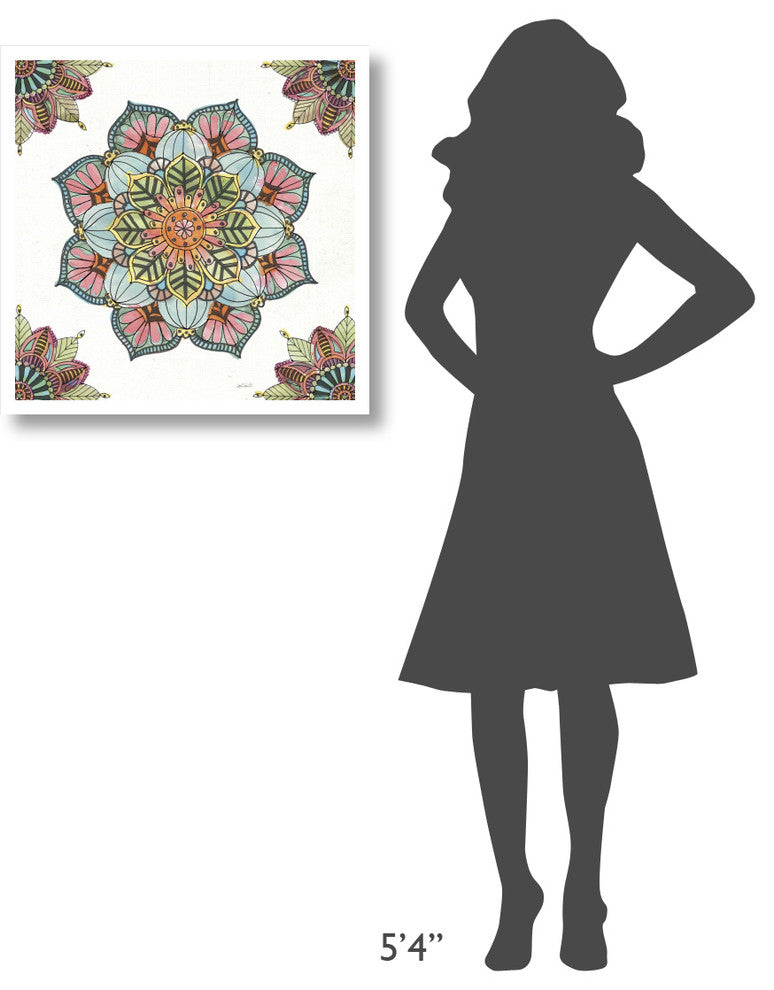 "Mandala Morning V" Digital Paper Print by Anne Tavoletti, 26"x26"