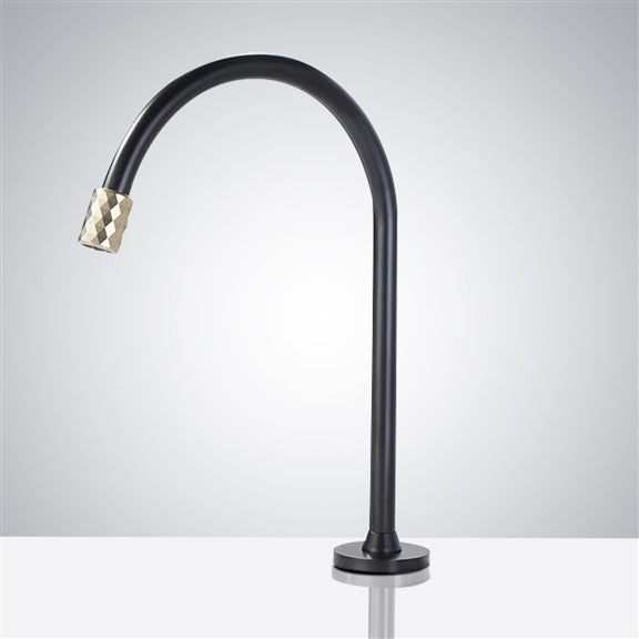 Black and Gold Automatic Restroom Faucet