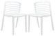 Modern White Curvy Dining Chairs Set of 2