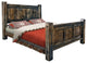 Big Sky Collection Rugged Sawn Panel Bed, Twin, Jacobean Stain