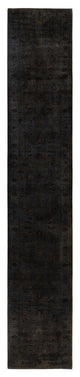 Overdyed One-of-a-Kind Hand-Knotted Area Rug Gray, 3' 3" x 18' 4"