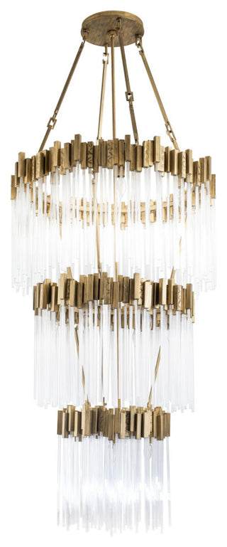 Varaluz 309C19 Matrix 18 Light 30"W Waterfall Chandelier - Havana Gold