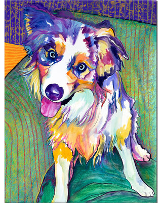 'Green Couch' Canvas Art by Pat Saunders-White