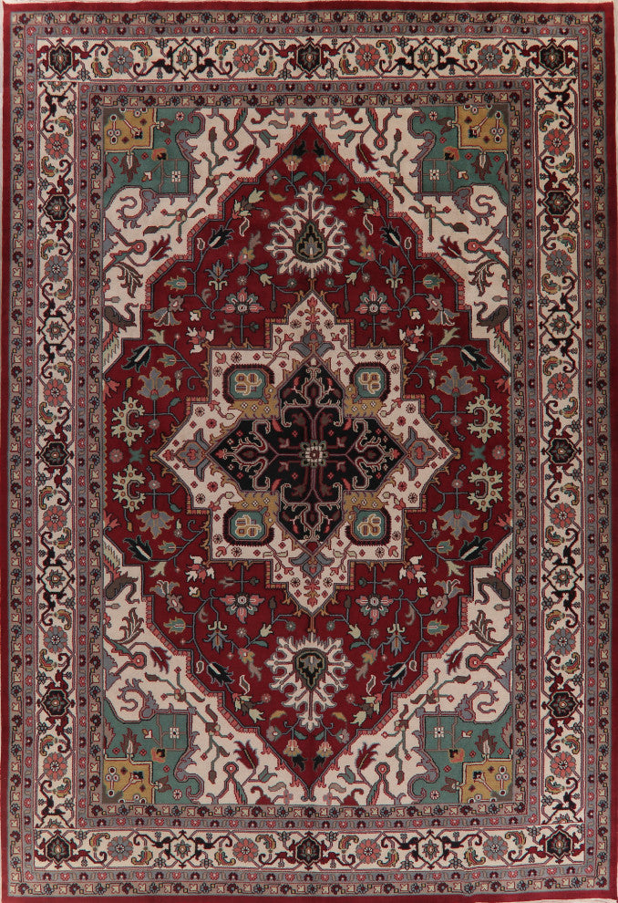 Heriz Oriental Traditional Area Rug Carpet Handmade Indian, Red, 17'4"x11'10