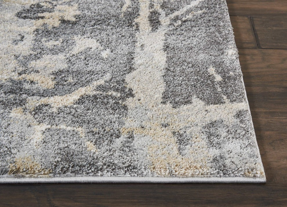 Nourison Fusion Gray Area Rug, 2'2"x7'6"