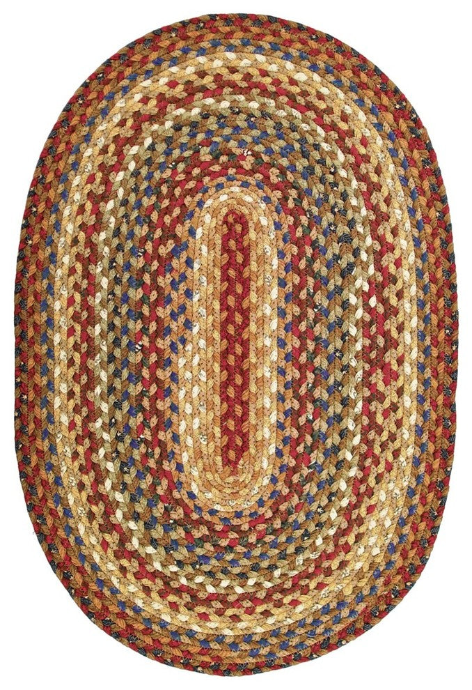 Homespice Decor Biscotti Cotton Braided Rug 3' x 5' (Oval)