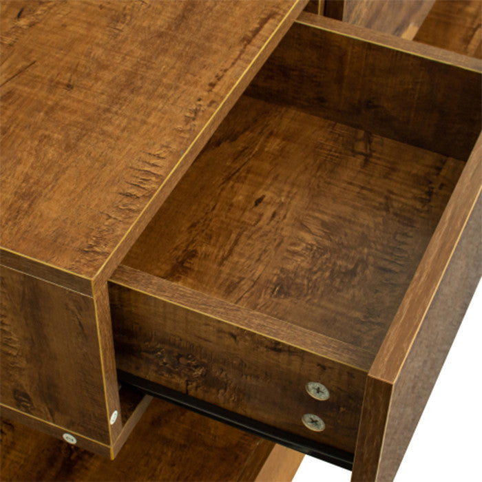 Three drawers MDF WALL-MOUNTED TV Cabinet with Walnut finish