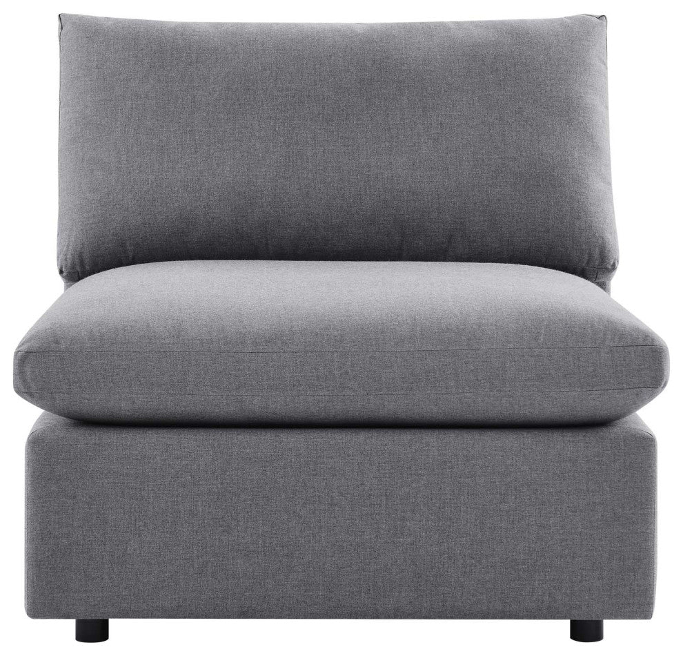 Lounge Sofa Middle Chair, Sunbrella, Gray, Modern, Outdoor Hospitality
