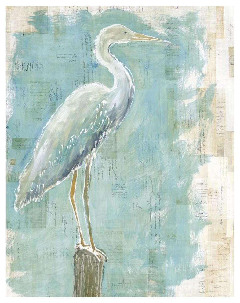 "Coastal Egret I working" Digital Paper Print by Sue Schlabach, 18"x22"