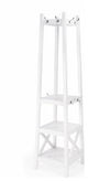 Fenya White Coat Rack With Shelves