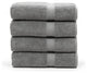 Linum Home Textiles Sinemis Terry Bath Towels, Set of 4, Dark Gray