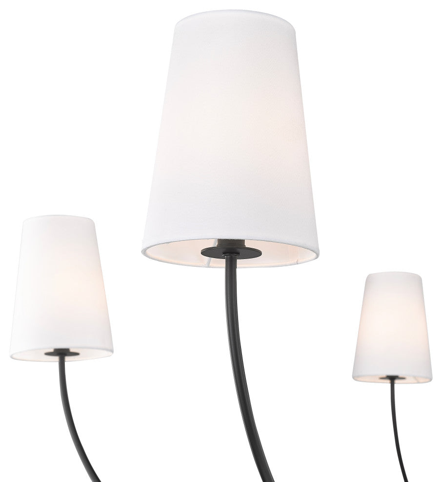 Z-LITE 6-Light Chandelier, Matte Black