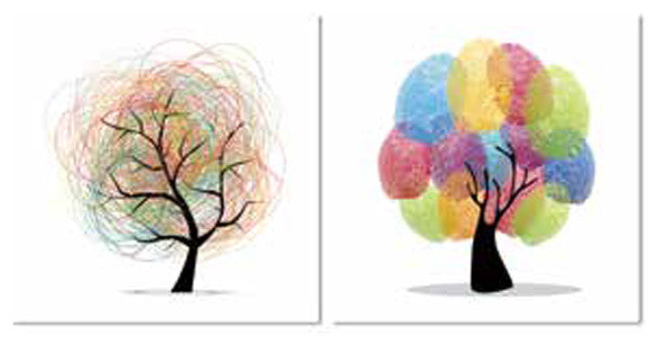 2-Piece Acrylic Panel Picture of Trees of Kin