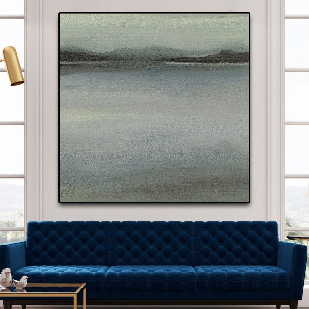 "Abstract Horizon V" Oversized Framed Canvas, 45" x 45"