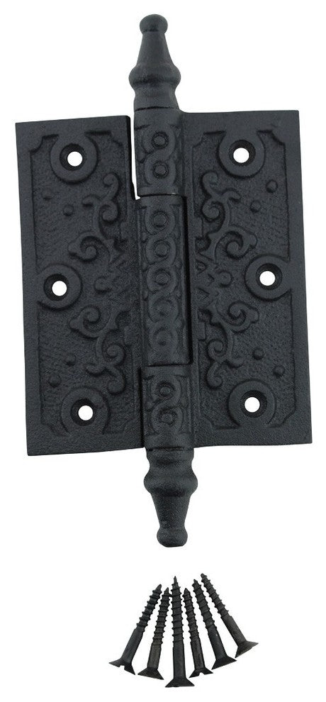 Black Cabinet Hinge Wrought Iron Butt Hinges Victorian Steeple Tip Flush Hinges
