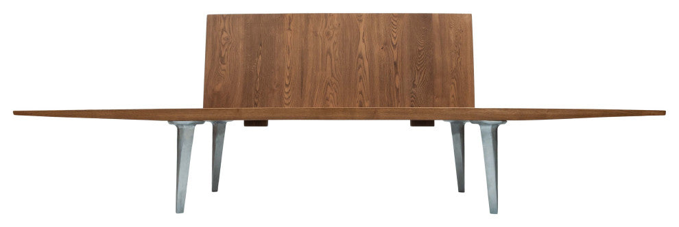 Solid Chestnut Wood Sofa with Sand Cast Aluminium Legs 31"x102"x36"