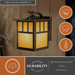 Mission 7.25" Outdoor Wall Light Burnished Bronze