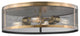 Meshsmith 4 Light Flush Mount in Natural Brass