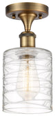 Innovations 516-1C-BB-G1113-LED 1-Light Semi-Flush Mount, Brushed Brass