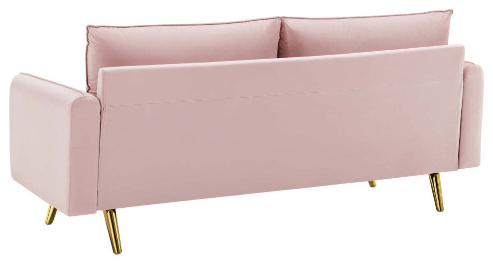 Sofa, Velvet, Pink, Modern, Living Lounge Room Hotel Lobby Hospitality