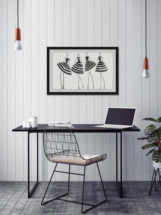 "Striped In" Framed Painting Print, 18"x12"