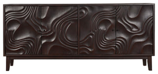 Ethan 4-door Carved Solid Wood Sideboard