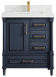 Aberdeen 30 Single Sink Bath Vanity in Hale Navy Blue  2" Empira Quartz