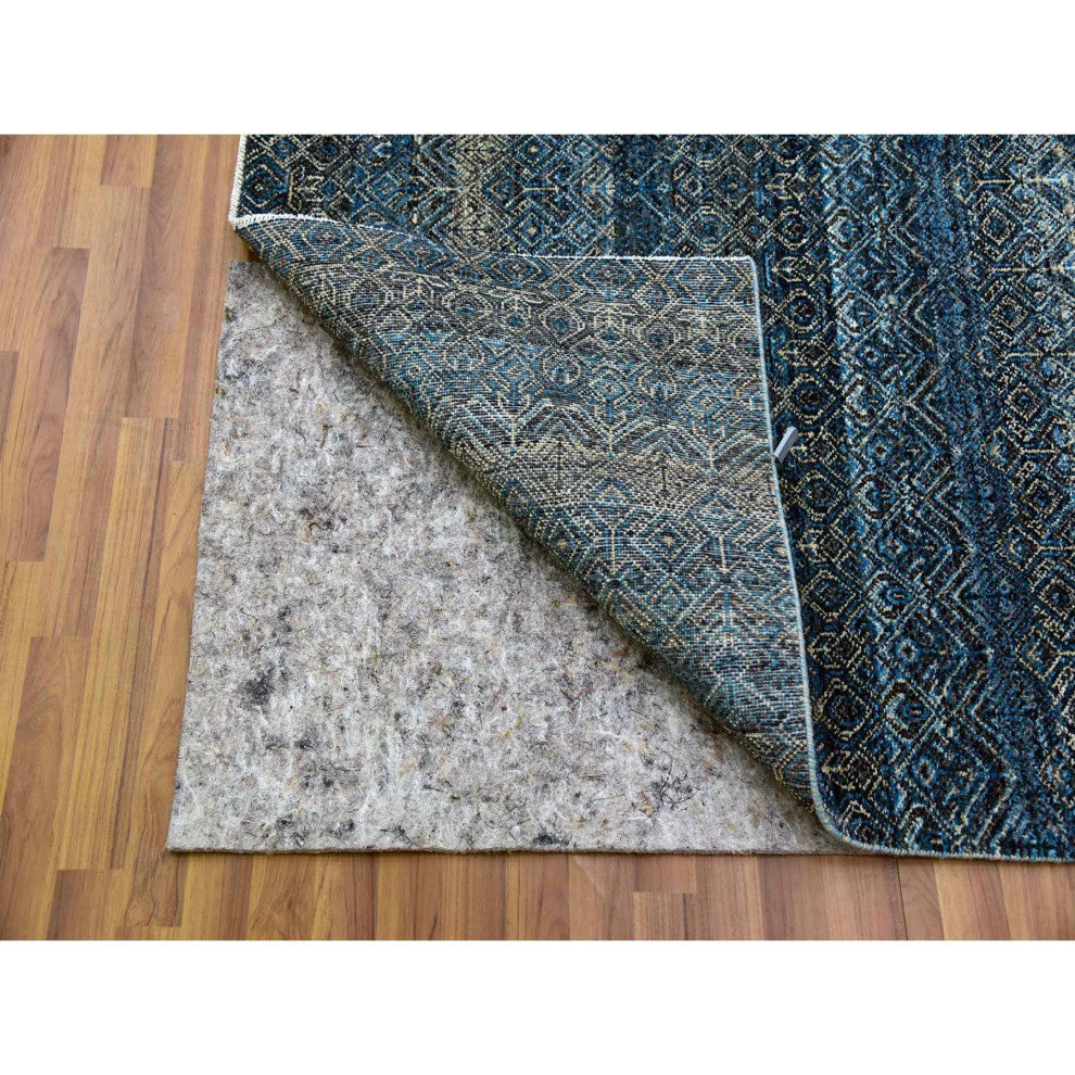 Yale Blue, Hand Knotted, Kohinoor Herat Design 100% Wool Rug, 8'x10'