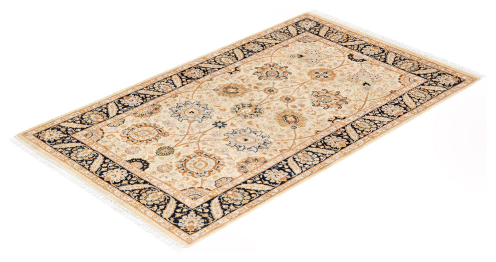 Mogul, One-of-a-Kind Hand-Knotted Area Rug Beige, 3' 3 x 5' 4
