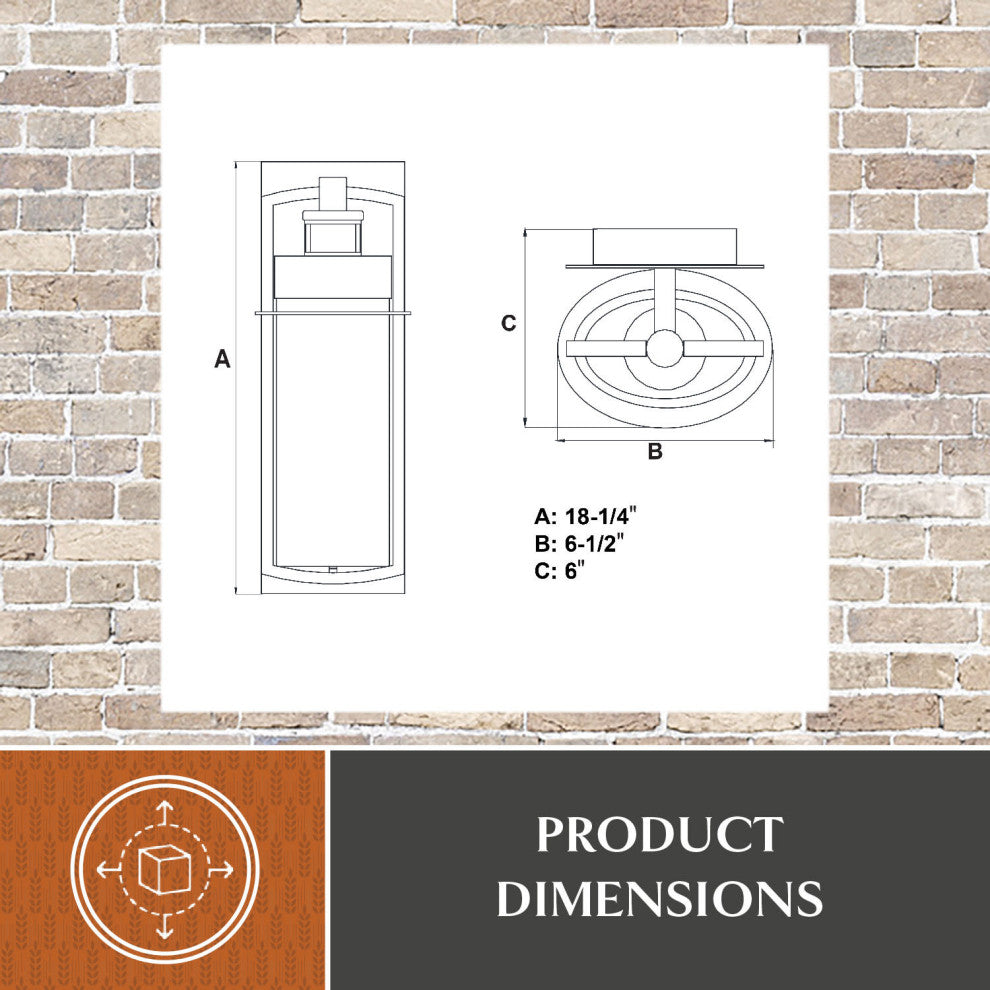 Logan Bronze LED Motion Sensor Dusk to Dawn Outdoor Wall Light, Carbon Bronze