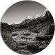 Dark Rapid Virgin River, Landscape Photography Round Wall Art, 38"