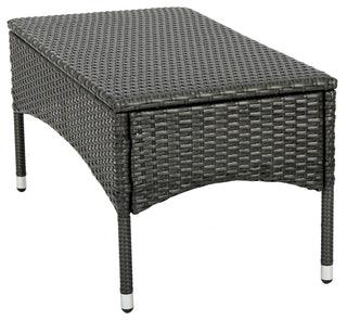 GDF Studio 2-Piece Fidelor Outdoor Gray PE Wicker Set