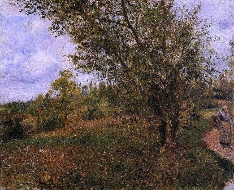 Camille Pissarro Pontoise Landscape Through the Fields Gallery Wrapped Canvas