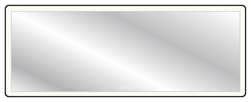 Dyconn Faucet M22 Black Frame Wall Mounted LED Bathroom Vanity Mirror, 8432