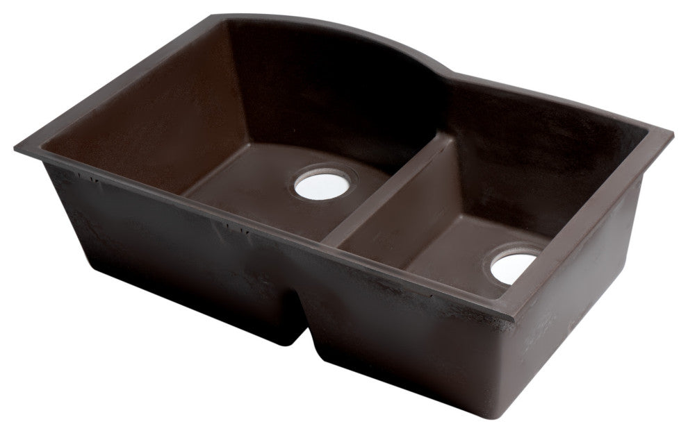 ALFI brand AB3320UM-C Chocolate 33" Undermount Granite Composite Kitchen Sink